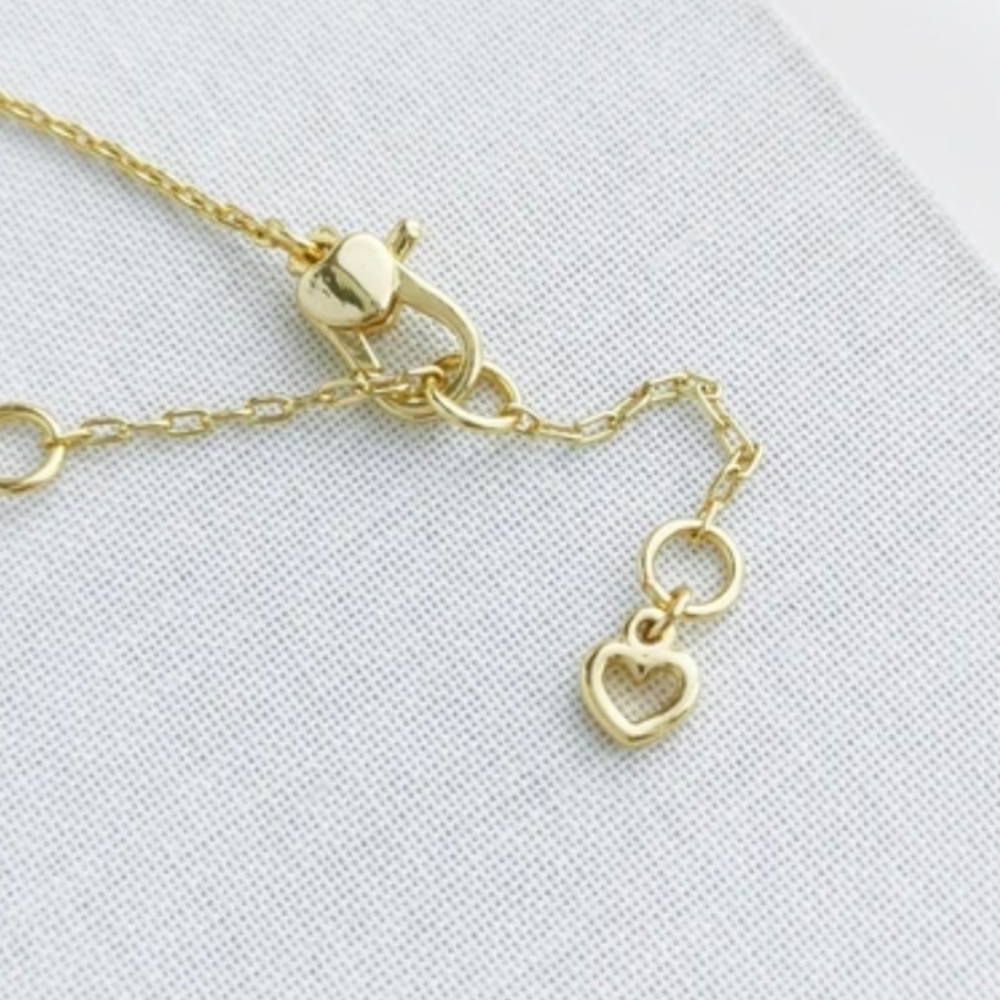 Kate Spade Myosotis Flower Bracelet in Pink + Gold Dainty Delicate Jewel… - Picture 11 of 14
